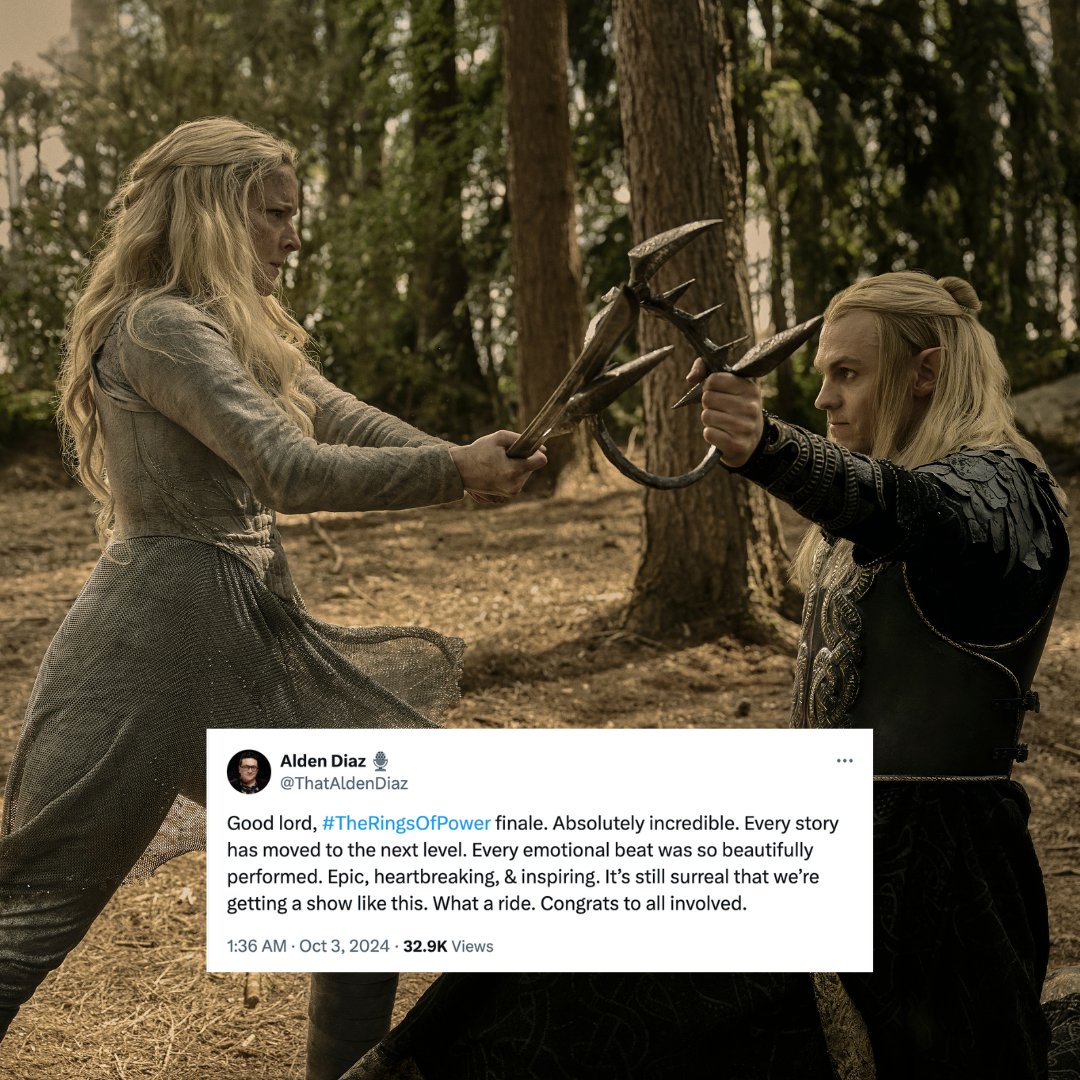 TheRingsofPower's tweet photo. In the heart of Middle-earth, fans have found their home. All episodes of The Rings of Power are available to stream on Prime Video. https://t.co/VyvMHO0AFZ