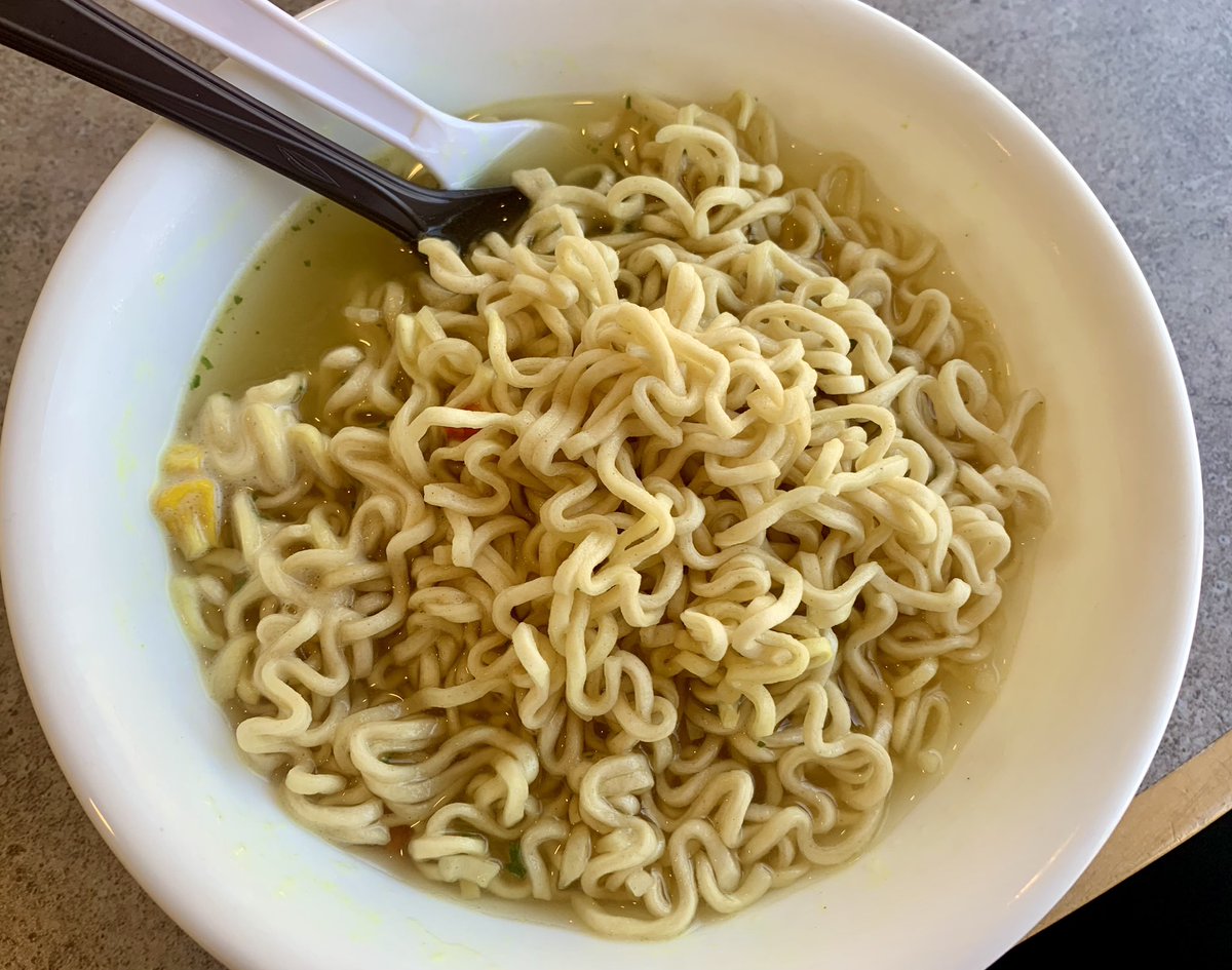 surlycin's tweet photo. I might be having cheap ass instant noodles for lunch but I’ll be damned if I eat it out of the paper cup. 
@SunnyAnderson https://t.co/vWqswJH2sH