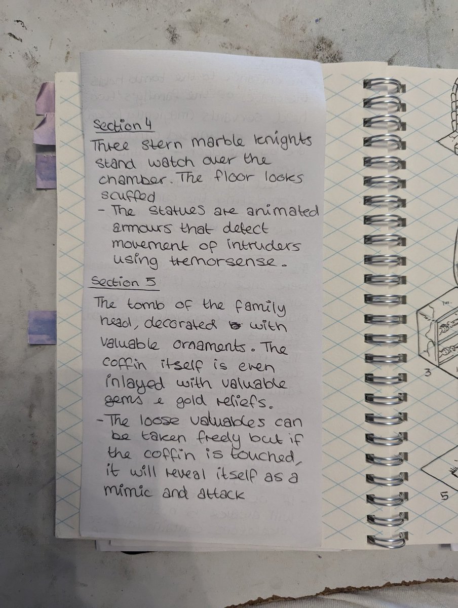 Pochikart's tweet image. For #inktober2024 I'm drawing DND maps! If you like this isometric paper and want to try it for yourself, you can find whole notebooks full of it on my shop. Link in bio ❤️

#dnd #isometricmap

Day 7: