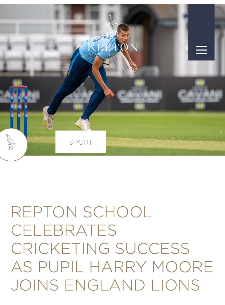 ReptonCricket's tweet image. 🦁🏴
repton.org.uk/repton-school-…
#WeAreRepton 👊🔵🟡🏏
@ReptonSport
@ReptonSchool