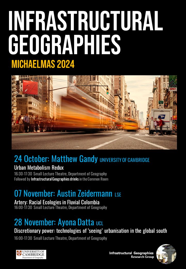 IGeographies's tweet photo. Our new speaker termcard.  

Do come, if you're in Cambridge: https://t.co/bFssjZrrBz