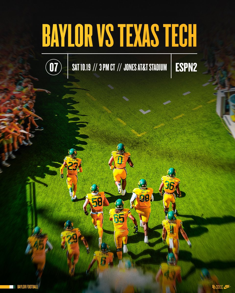 BUFootball's tweet image. Game time set for Texas Tech.

#SicEm