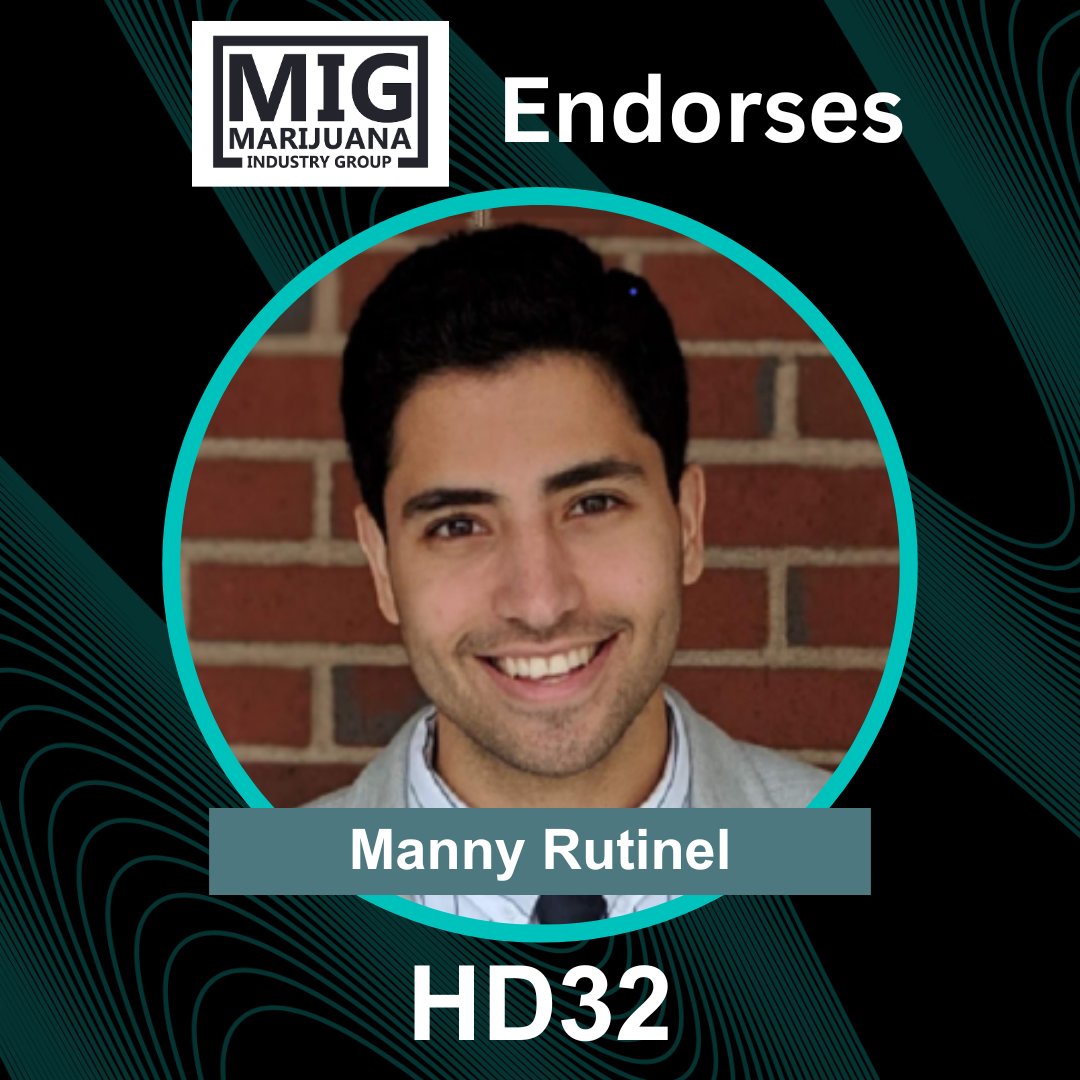 Marijuana Industry Group (@mjindgroup) on Twitter photo It’s an important election year, and MIG is endorsing statewide candidates for the first time. Vote for Manny Rutinel for HD32! <a href="/MannyRutinel/">Manny Rutinel</a> #copolitics #Election2024 #cannabisnews It’s an important election year, and MIG is endorsing statewide candidates for the first time. Vote for Manny Rutinel for HD32! <a href="/MannyRutinel/">Manny Rutinel</a> #copolitics #Election2024 #cannabisnews