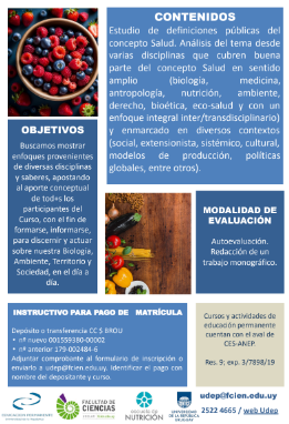 eduperfcien's tweet photo. Estimad@s,  Están abiertas las inscripciones para la pasantía  EP "Salud entre Tod+s: Visiones proactivas, interdisciplinarias e integrativas".  INSCRIPCIONES: https://t.co/0op32MWrav…………………hasta el 28 de octubre. Matrícula: $2000 .  Adjuntamos más info. https://t.co/JpjrFQHnK2