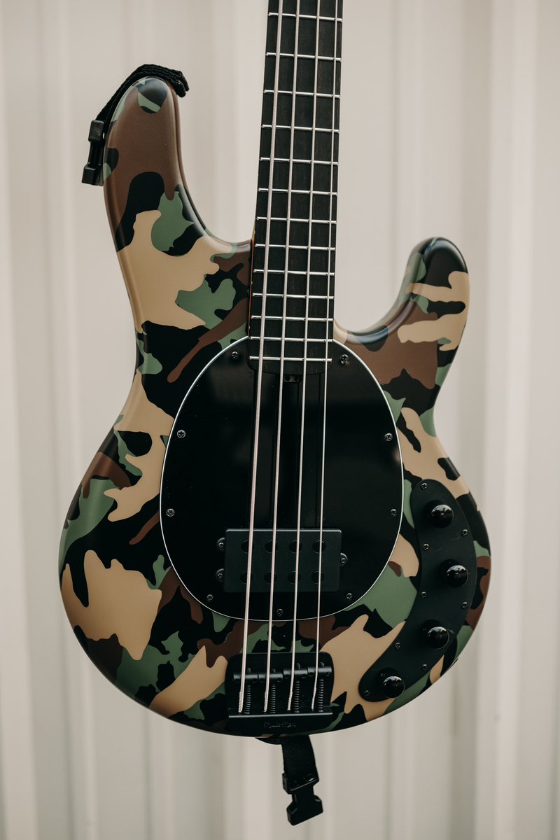 ChrisWarrenG's tweet photo. Dinner is served. Country Fried Stingray. This bass is a WEAPON! Huge thanks to @ernieball for bringing this to life.

Hand painted camo / 1 of 1 https://t.co/uT7Fu4tr5e