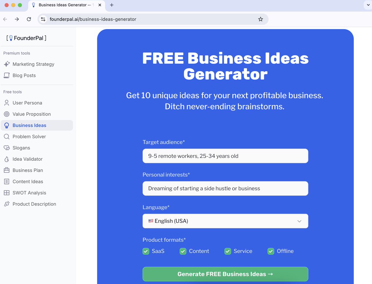 thepatwalls's tweet photo. Underrated marketing strategy:

This business gets 100s of free leads every day.

How?

Through "generators" that can be coded with Cursor in 5 mins.

People find them through searching Google:

e.g. "free [XYZ] generator"

They all funnel into their main paid tool.

generator tools → collect emails → sell product.

Simple, yet smart.