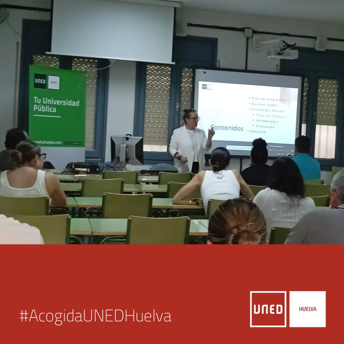 UNEDHuelva's tweet photo. El jueves celebramos la Jornada de Acogida a nuevos estudiantes. También hubo una parte específica para estudiantes matriculados en prácticas curriculares. 

Ánimo y os deseamos un curso académico lleno de nuevos aprendizajes y aprobados💪📝📒 Suerte y éxito #unedianos https://t.co/jKdOJeg7LP