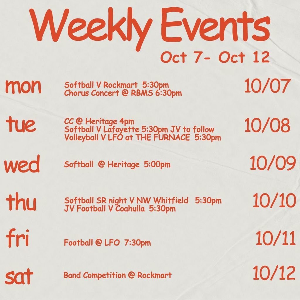 SHSPhoenix's tweet photo. Come out and support our SHS students this week before Fall Break!
GO PHOENIX!
#TogetherSHS #TogetherGCS https://t.co/Eyt1EUWPLt