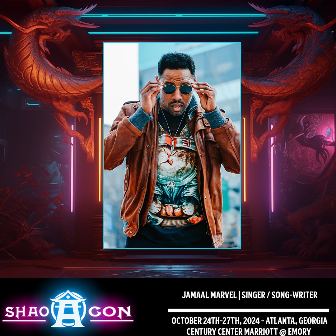 Singer Jamaal Marvel joins the Champion roster at #ShaoCon! Don’t miss his unique ability to seamlessly blend genres and create a sound that’s truly his own!