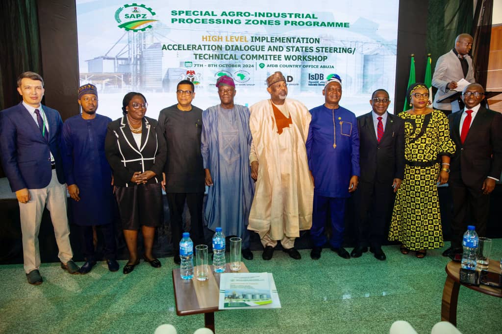 SAPZNigeria (@sapznigeria) on Twitter photo The National Program Coordinator of SAPZ <a href="/kabir_yy/">Dr Kabir Yusuf</a> joint his principal <a href="/SenatorAKyari/">Sen. Abubakar Kyari, CON</a> <a href="/IFAD/">International Fund for Agricultural Development</a> <a href="/AfDB_Group/">African Development Bank Group</a> and <a href="/isdb_group/">IsDB Group</a> on implementation acceleration dialogue to fast track the implementation of SAPZ in Nigeria.
#Nigeria #investinginruralfarmers #industrializingnigeria The National Program Coordinator of SAPZ <a href="/kabir_yy/">Dr Kabir Yusuf</a> joint his principal <a href="/SenatorAKyari/">Sen. Abubakar Kyari, CON</a> <a href="/IFAD/">International Fund for Agricultural Development</a> <a href="/AfDB_Group/">African Development Bank Group</a> and <a href="/isdb_group/">IsDB Group</a> on implementation acceleration dialogue to fast track the implementation of SAPZ in Nigeria.
#Nigeria #investinginruralfarmers #industrializingnigeria