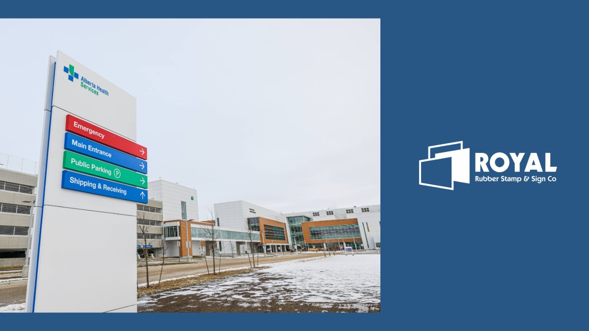 Over 4300 interior signs, 120 exterior signs, and 100 traffic signs, encompassing more than 130 different sign types.

More about our work for the Grande Prairie Regional Hospital. ⬇️ 
royalstamp.ca/complete-signa…