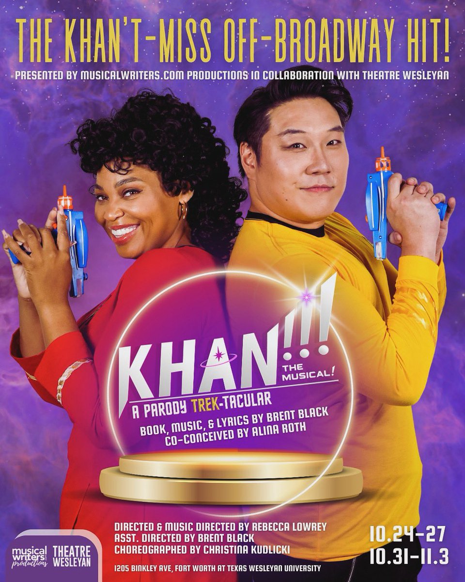 KhanTheMusical's tweet image. We open Oct 24 in Fort Worth!
GET TICKETS at startrekmusical.com