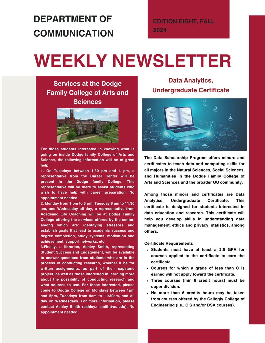 OU Comm Dept tweet media