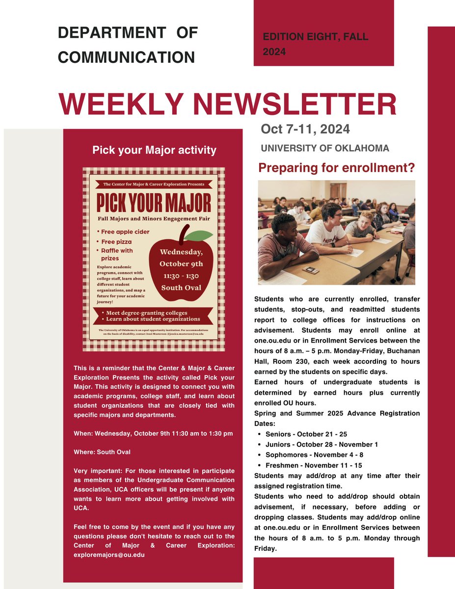 OU Comm Dept tweet media