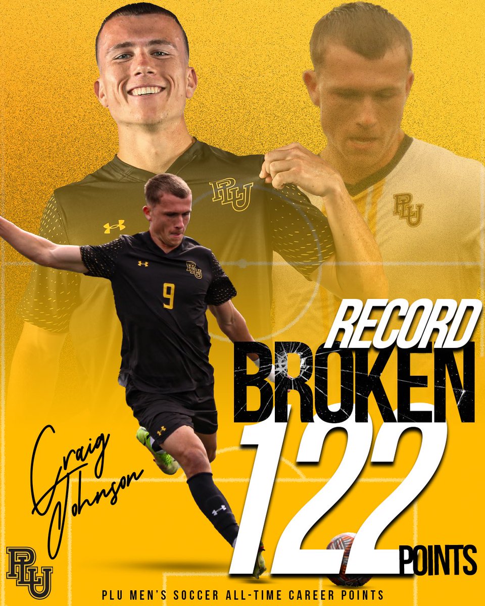 PLU Athletics (@golutes) on Twitter photo #9 continues to break records!
<a href="/PLU_MensSoccer/">PLU Men's Soccer</a> senior forward Craig Johnsonās second goal on Sunday helped him surpass Eddie Na (120) on the PLU Menās Soccer Career Points list!
Last season, Johnson broke the record for points in a single season with 49!
#GoLutes #9 continues to break records!
<a href="/PLU_MensSoccer/">PLU Men's Soccer</a> senior forward Craig Johnsonās second goal on Sunday helped him surpass Eddie Na (120) on the PLU Menās Soccer Career Points list!
Last season, Johnson broke the record for points in a single season with 49!
#GoLutes