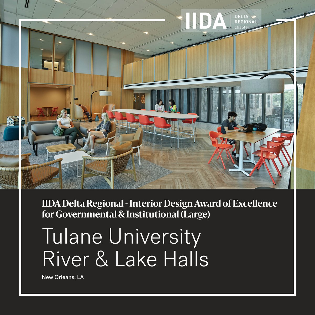 EDR_Design's tweet image. Our team had an amazing night at the @IIDA_HQ Delta Regional 2024 Interior Design Excellence Awards Gala, where our @Tulane River and Lake Hall project was honored with an Award of Excellence! 

📸 by @timhursley

bit.ly/3Tpv2Dm