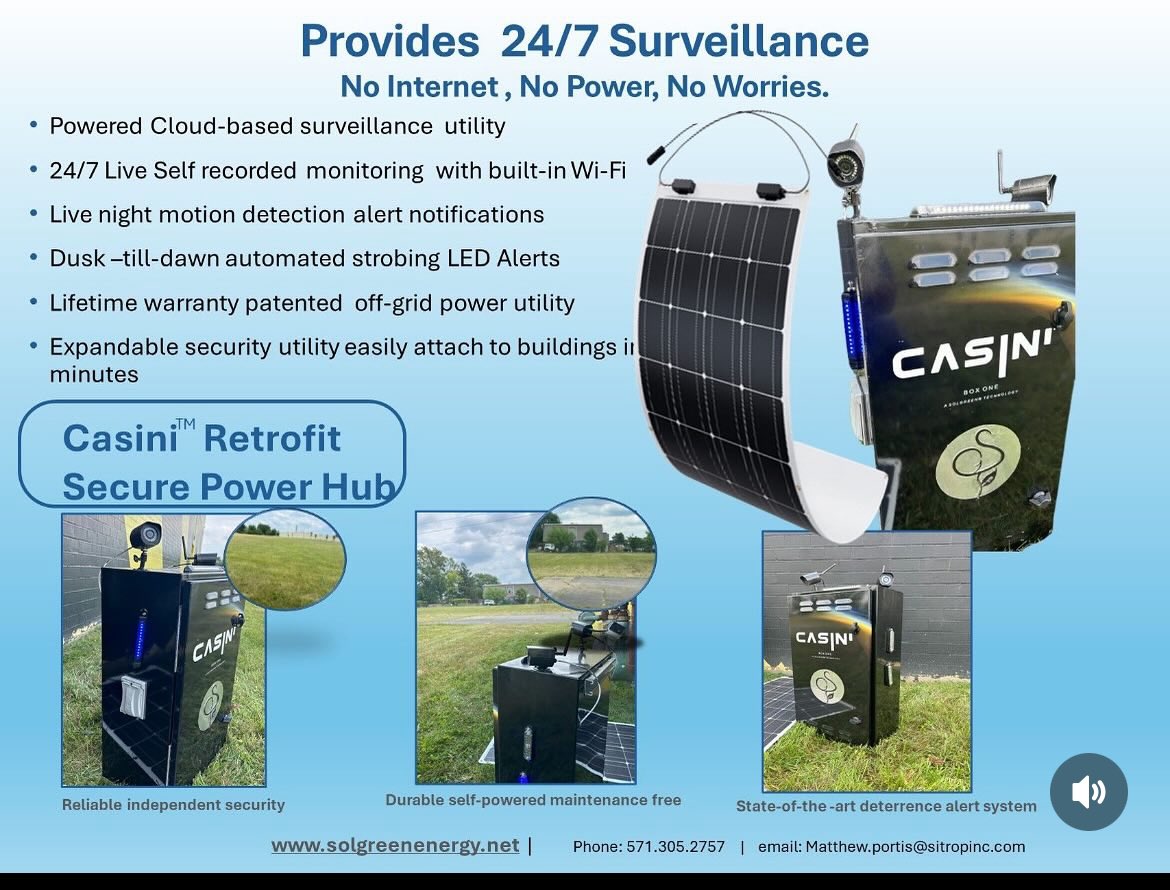 24/7 dusk til dawn self powered security utility with video cameras &amp; LED strobe lights #gosolgreen  #vandalism #theftcrime #SecurityCrisis #securitymonitoring