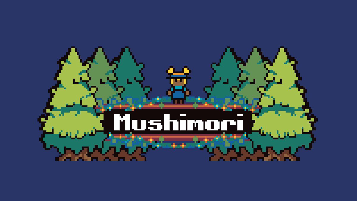 terderrer's tweet image. Title image screen for our #LDJam 56 game 

Thanking @NuraPixel for that awesome tree tutorial they made again. 

#pixelart