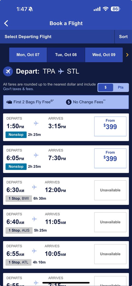 Hey <a href="/united/">United Airlines</a>, what’s up with the price gouging in Tampa for people trying to evacuate? Your prices aren’t nearly as comparable to American or Southwest… shady.