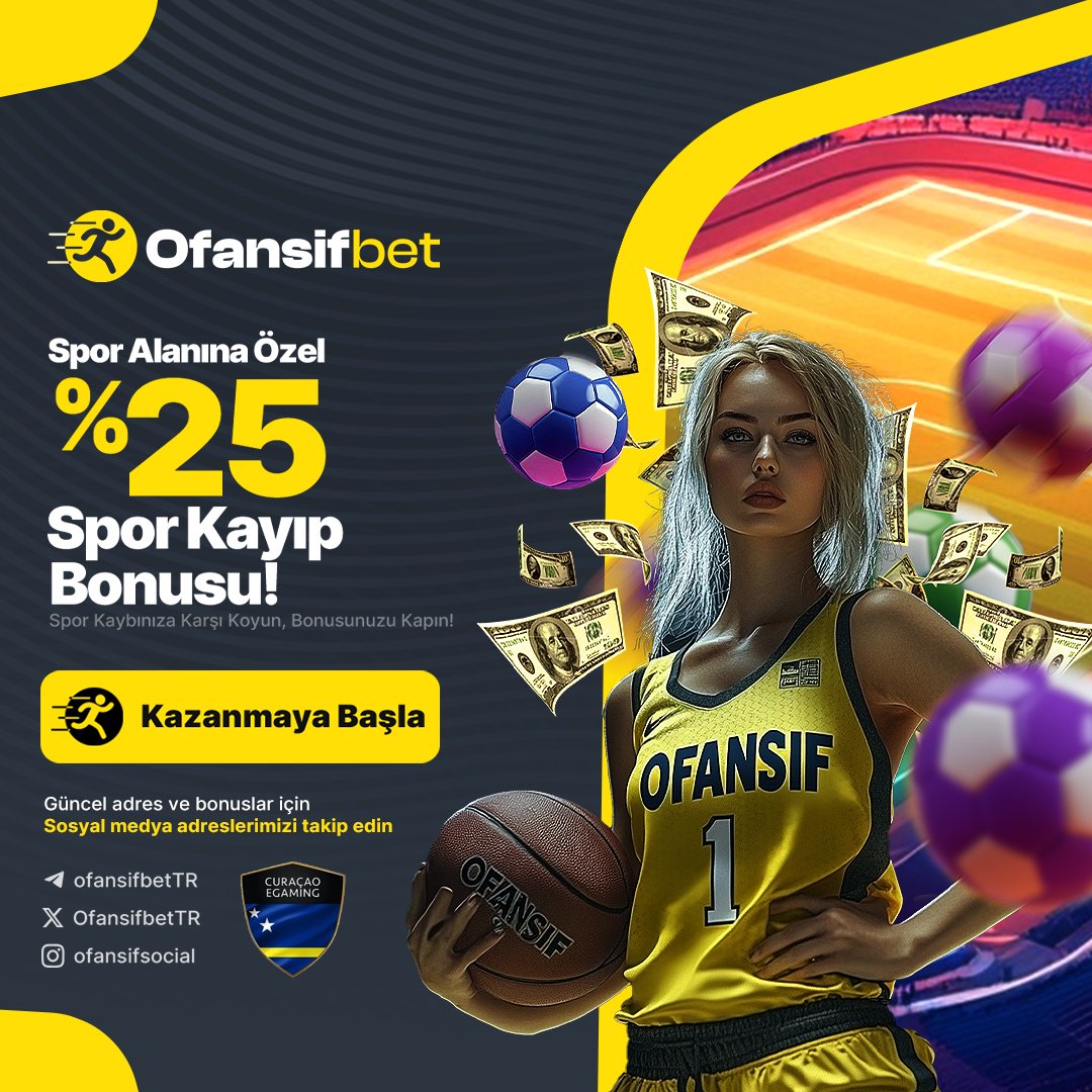 ⚽ #OFANSİFBET'TEN SPOR KAYIP BONUSU!

💸 Tüm spor kayıplarınıza %25'e varan ANLIK çevrimsiz bonus fırsatı!

⚡ 50 TL ve üzeri kayıplarınıza %15-%25 iade al!

🎯 Şansını döndür, kayıplarını kazanca çevir!

🔗 u16p.com/ofansifsosyal

#sporbonus #bahis #denemebonusu