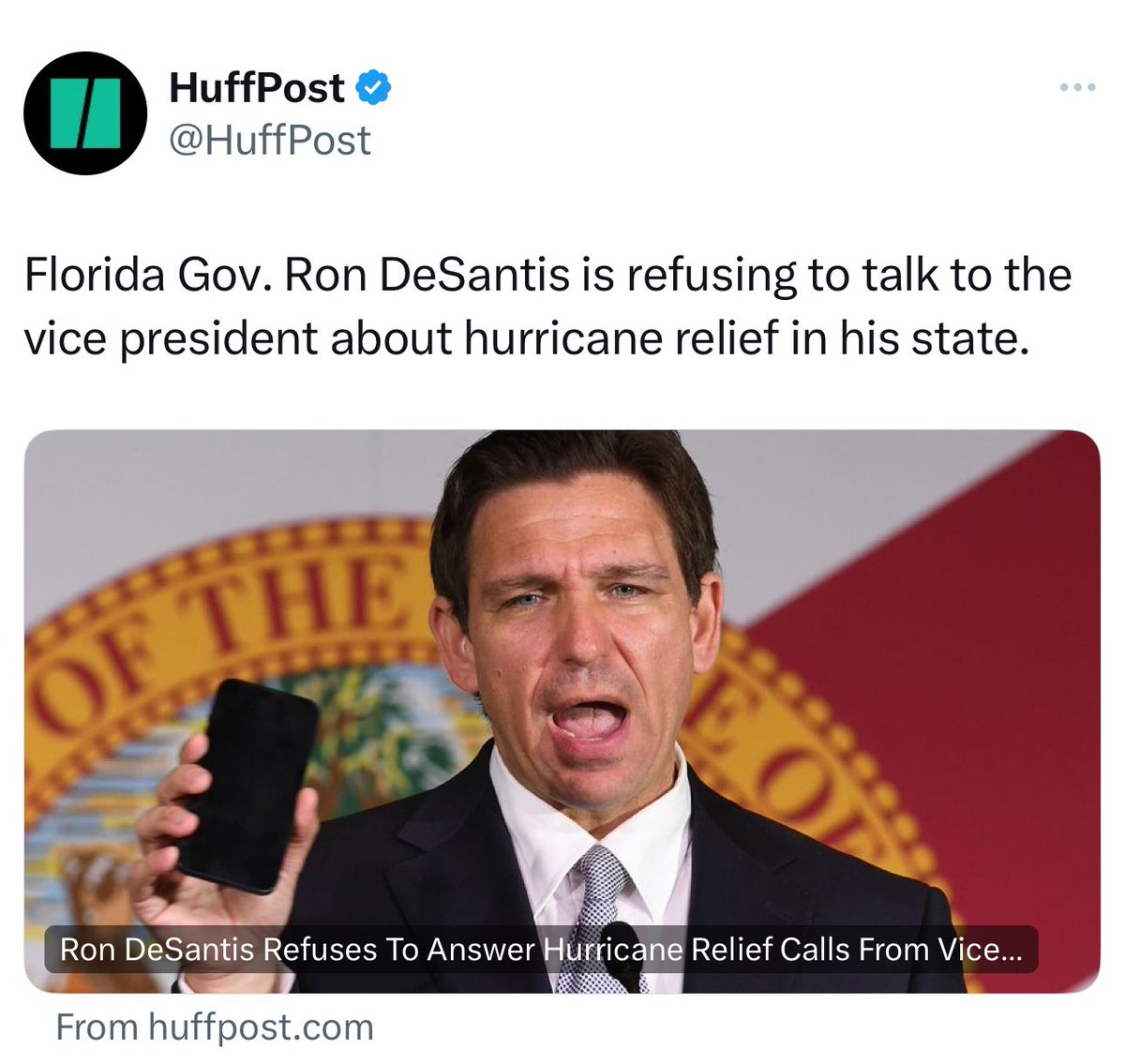 PawlowskiMario's tweet photo. Hey my fellow Floridians, remember this when you will vote in November.

Florida Governor, @RonDeSantis doesn’t care about his people, he only cares about politics. https://t.co/G6As6vEHVi