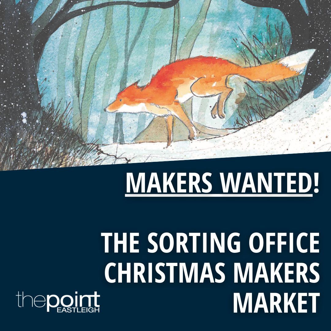 The Point (@pointeastleigh) on Twitter photo We are looking for individuals to bring incredible crafts to our Christmas Makers Market on 16th November.
If you specialise in felted goods, candles, artisan chocolate, wooden goods or wreaths why not hire a stall?
Please email your interest to thepoint@eastleigh.gov.uk We are looking for individuals to bring incredible crafts to our Christmas Makers Market on 16th November.
If you specialise in felted goods, candles, artisan chocolate, wooden goods or wreaths why not hire a stall?
Please email your interest to thepoint@eastleigh.gov.uk