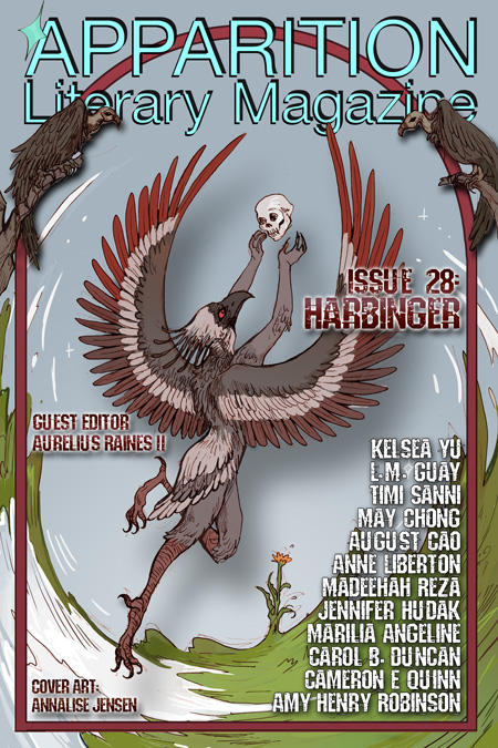 A portent of things to come in the (very near) future. The HARBINGER issue is almost a week away so it's time to release cover art with those who have been named...as contributors. So it shall be written...