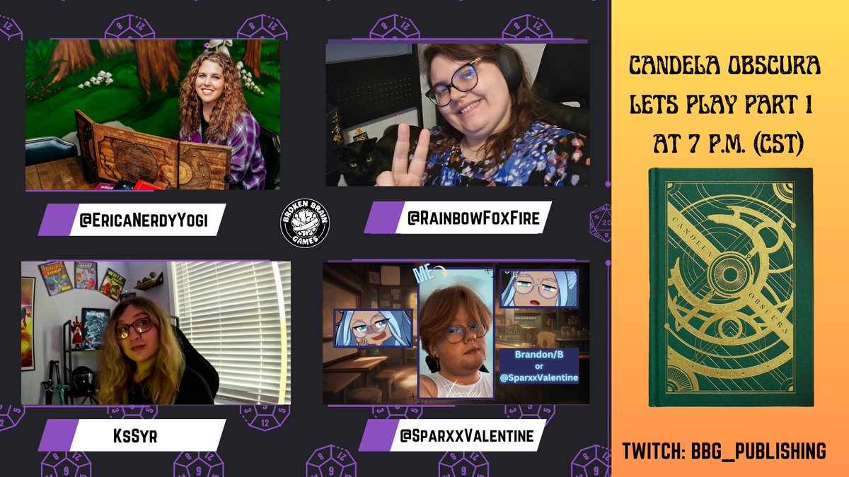 We are live!!

m.twitch.tv/bbg_publishing