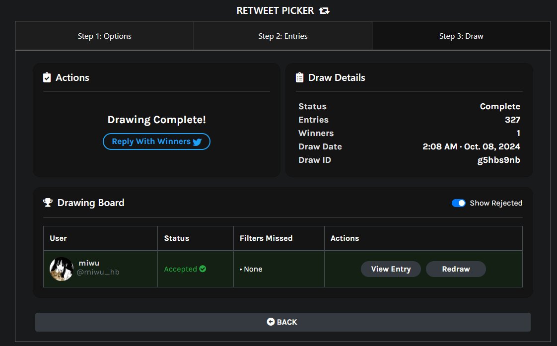 Congratulations to <a href="/miwu_hb/">miwu</a> !! You won 500 emeralds! 
Write me on dm your wallet <3