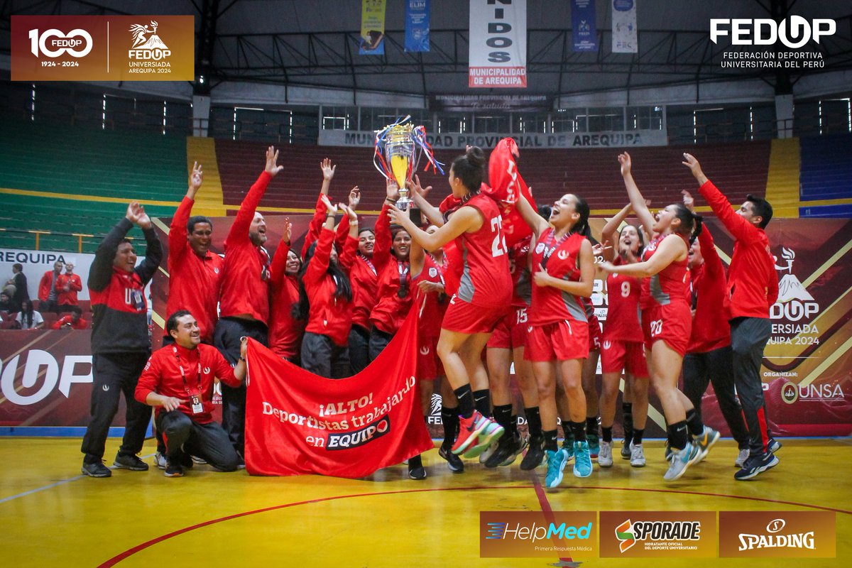 perufedup's tweet photo. ¡BICAMPEONAS A LA VISTA!🥇🔥⛹🏻‍♀️
La #UPC se coronó como la mejor del centenario obteniendo el primer lugar en la disciplina de Básquetbol Damas de la FEDUP Universiada Arequipa 2024.🤩🔥
¡ARRIBA UPCinos a celebrar!❤️

#UPeruanaDeCienciasAplicadas
#JuegosUniversitariosArequipa2024 https://t.co/KqFmc58DCi
