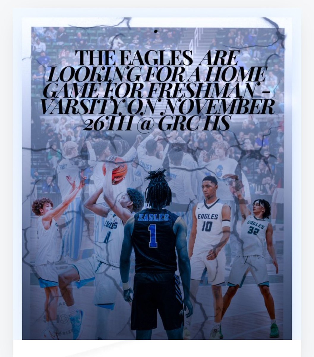 Connect with me or <a href="/Coach_ET43/">Eric Taylor</a> if you have an opening for a game on Nov 26th. Preferably looking for a home a game at GRC HS, but open to all conversations. 👍🏽