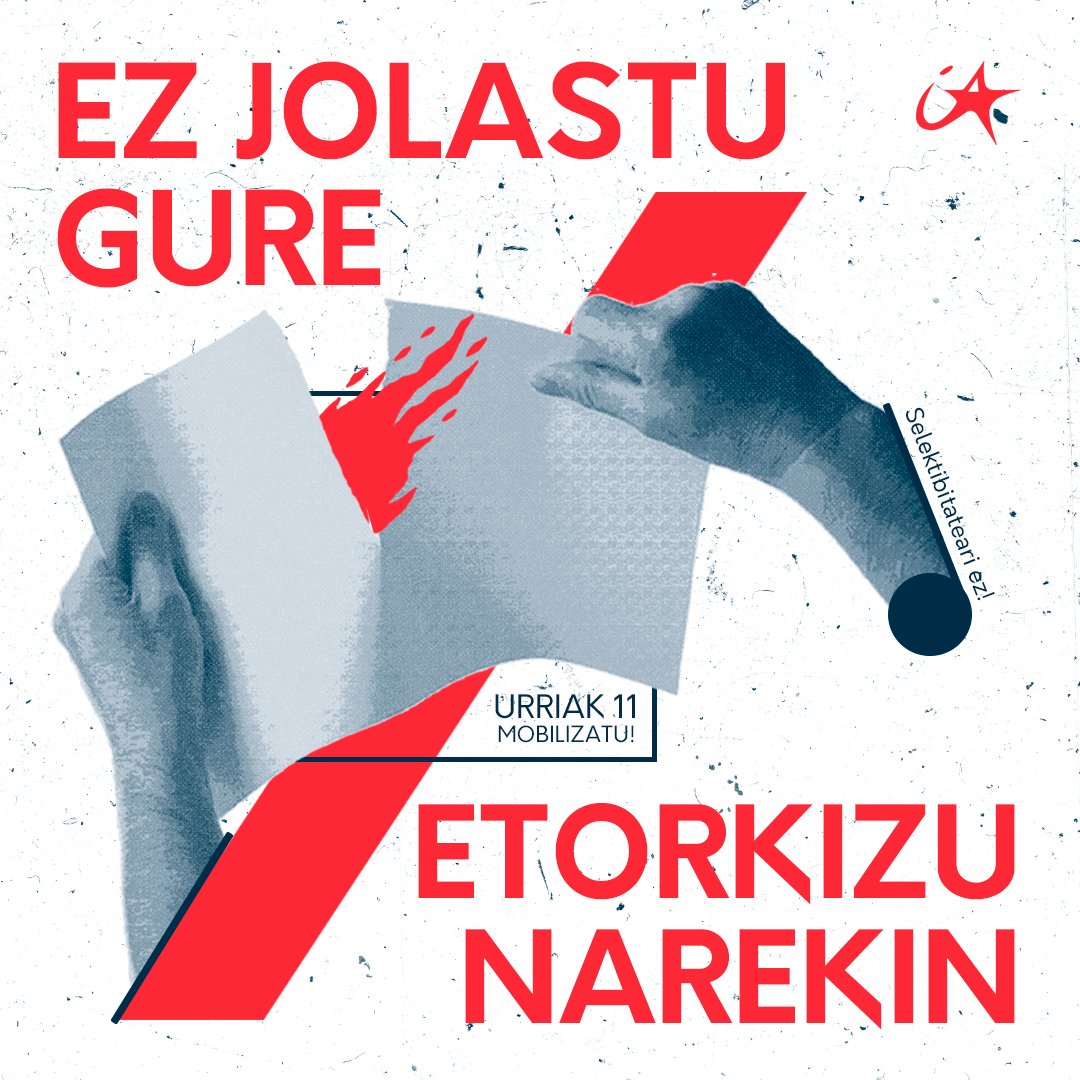 Hilabete pasa da kurtsoa hasi zenetik eta bigarren batxilergoko ikasleok selektibitate eredu berriari buruzko informaziorik gabe jarraitzen dugu. 

Guk ere ostiral honetan mobilizazioak deituko ditugu Hego Euskal Herriko lau hiriburuetan nahiz hainbat eskualdetan.