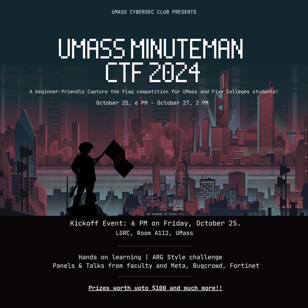 UMass Cybersecurity Club tweet media