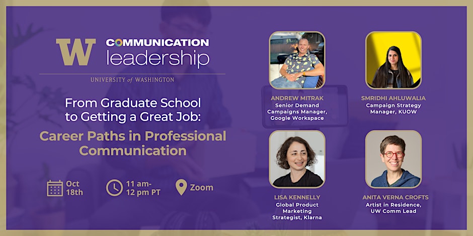 UWContinuingEd's tweet photo. Join us for an insightful discussion with three @CommLead alumni for insights on their careers in organizations that prioritize their employees. https://t.co/gdFhBsN5dm
#CommunicationLeadership #Communication #MCDM #MCCN #CommLead https://t.co/BYsoE3StNk