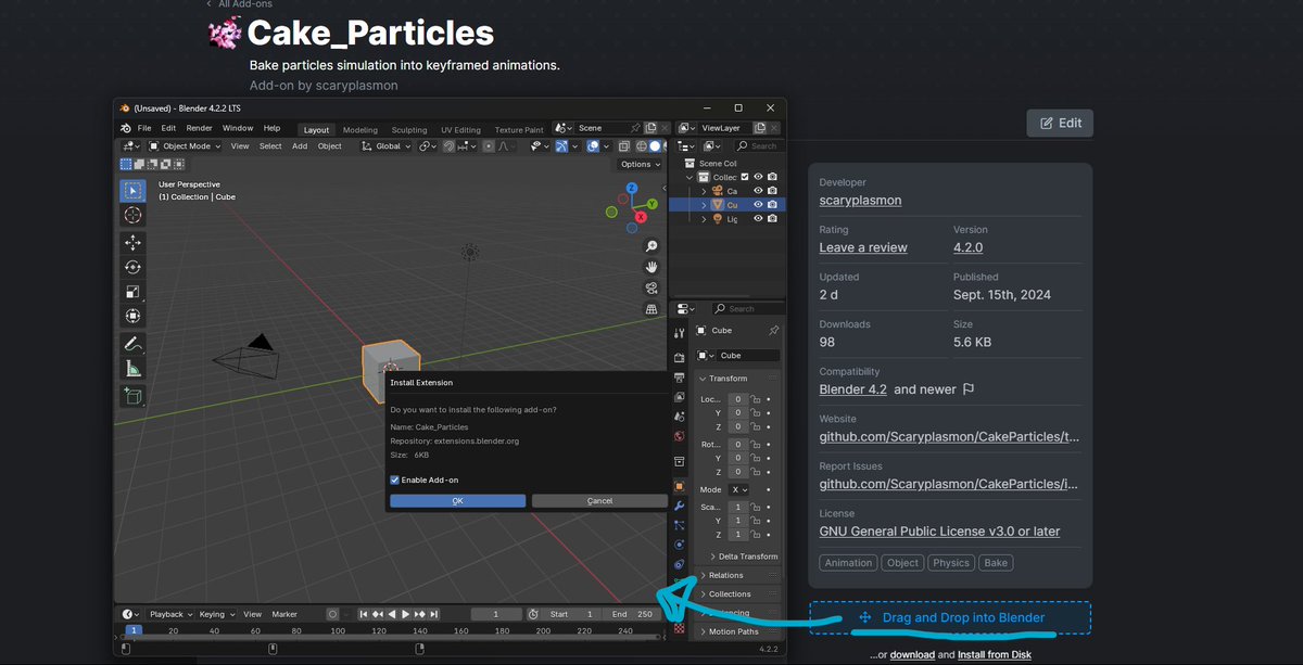 scary_plasmon's tweet photo. Cake Particles just became part of the official Blender extensions platform!🥳🎉
https://t.co/8jkt1t5kEI
Big Thanks to everyone who supported my work!

#Blender #blenderaddon #Simulation https://t.co/g0OB8ImW5j