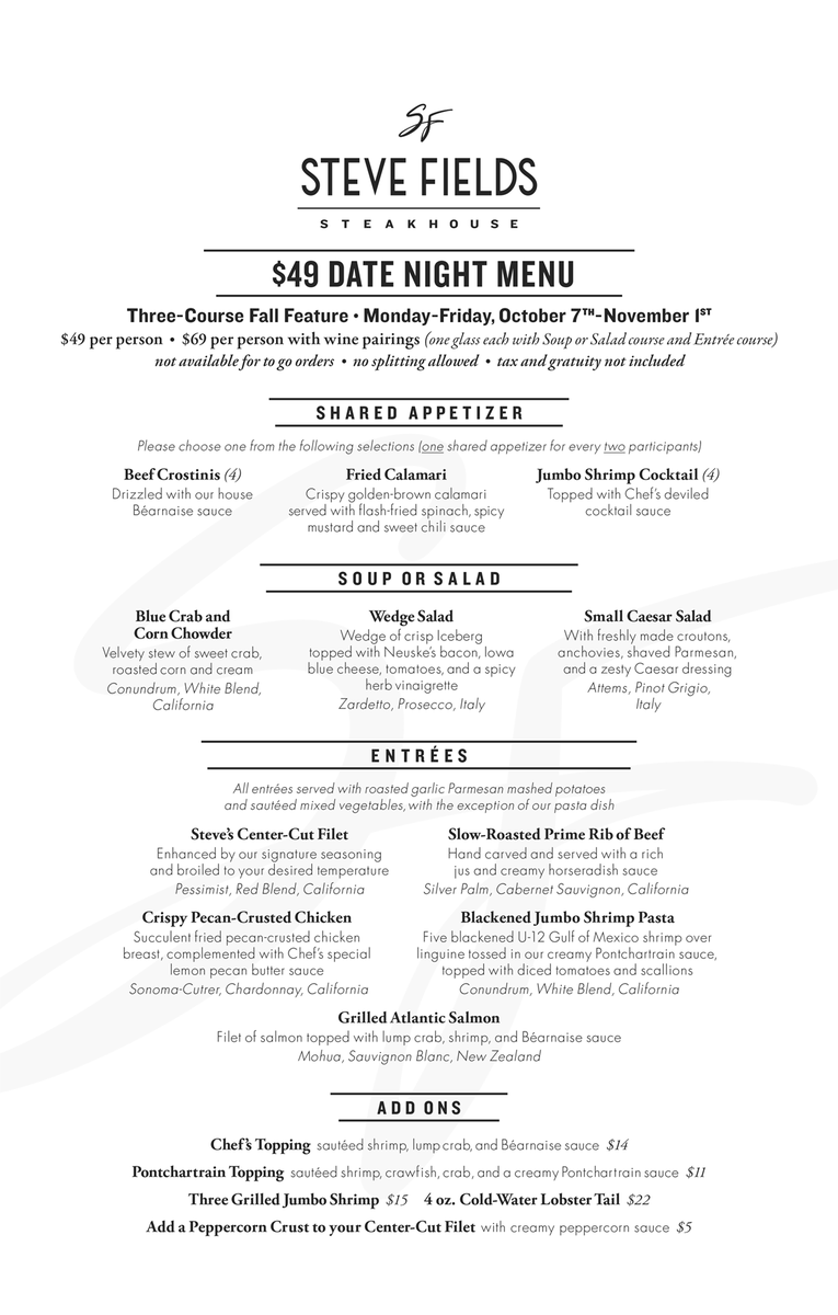 Steve Fields Steakhouse tweet media