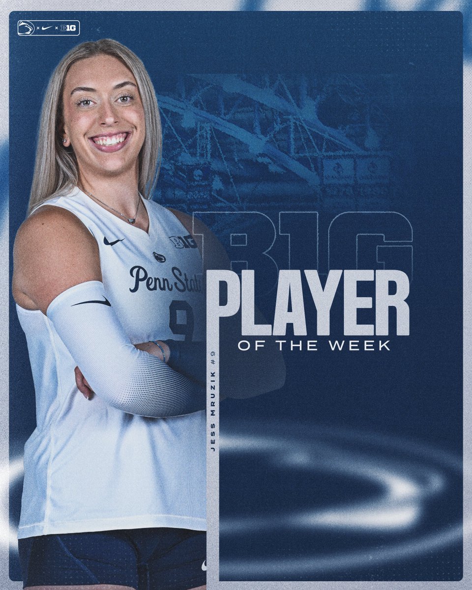PennStateVBALL's tweet photo. 𝒫𝓁𝒶𝓎𝑒𝓇 𝑜𝒻 𝓉𝒽𝑒 𝒲𝑒𝑒𝓀 𝓍𝟤 - @B1GVolleyball

🏐 Led 🦁 to wins over Maryland and No. 11 Oregon
🏐 4.71 kills/set and 3.14 digs/set
🏐 3 aces ♠️, 3 solo blocks 🚫

#WeAre | @voll_jess https://t.co/DNr0PQ0amm