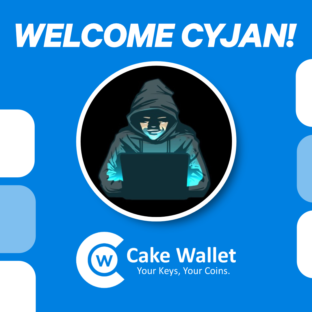 cakewallet's tweet image. Excited to welcome @mrcyjanex to the @cake team! 🎉 His work has already improved our Monero experience for all of you, and we can't wait to see what he'll bring to other projects we're developing. Even more great things to come! #CakeWallet #Cryptocurrency #crypto