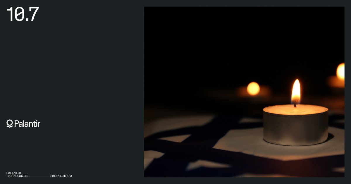 PalantirTech's tweet image. Palantir remembers October 7.

We stand with Israel.