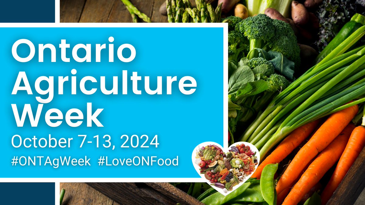 We would like to celebrate #ONTAgWeek with a big thank you to all the hardworking Ontario farmers and everyone in the agriculture industry🌾. Your dedication to producing food, fuel, fibre, and flowers help sustain our vibrant rural communities! #LoveONFood