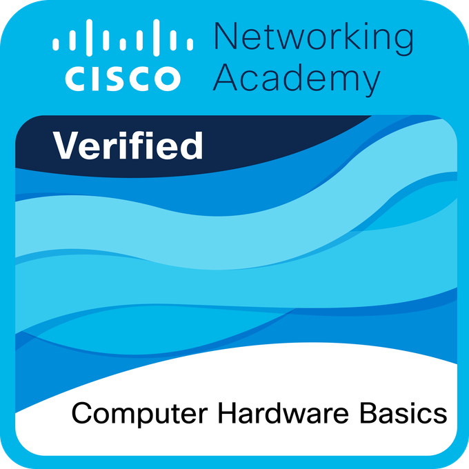 Congratulations to Tristan Henage for earning a digital badge from Cisco in Computer Hardware Basics.
Tristan is a Senior in the IT program at Mary G. Montgomery High School in Semmes, Alabama.
<a href="/MGM_Vikings/">MGM High School</a>  <a href="/CiscoNetAcad/">Networking Academy</a>