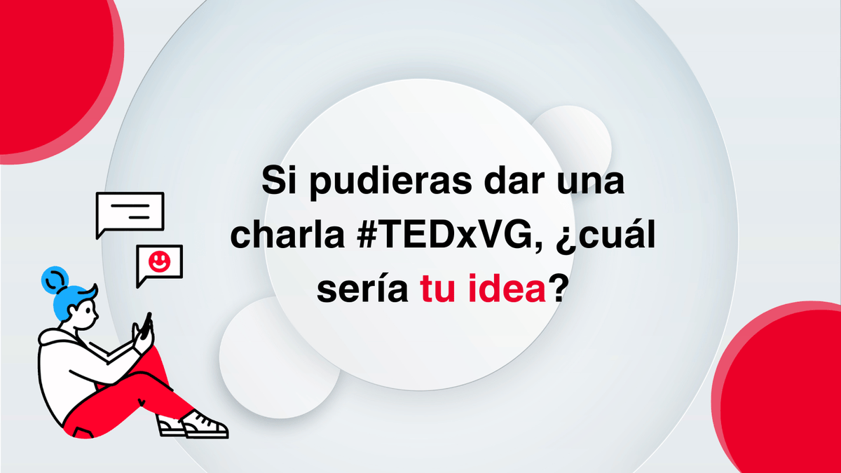 ¿Y si tu idea tuviese el potencial de cambiar el mundo? 💡

Si tuvieras la oportunidad de dar una charla #TEDxVG, ¿cuál sería esa idea?

Te retamos a dejarnos tu idea en los comentarios.

¿Cuál es tu idea que merece ser compartida? 🚀

#vitoriagasteiz #tedxtalks