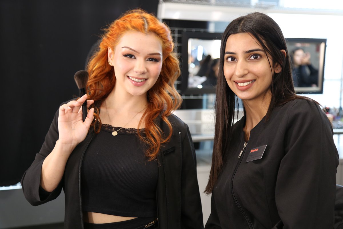 SenecaFashion's tweet photo. Our Cosmetic Techniques and Management program hosted "Face Forward" today! 💄✨ Students received one-on-one makeup advice from CTM students to perfect their interview look. A great way to boost confidence and showcase CTM talent! #Cosmetics #makeup #seneca https://t.co/ryjbVrV1XZ