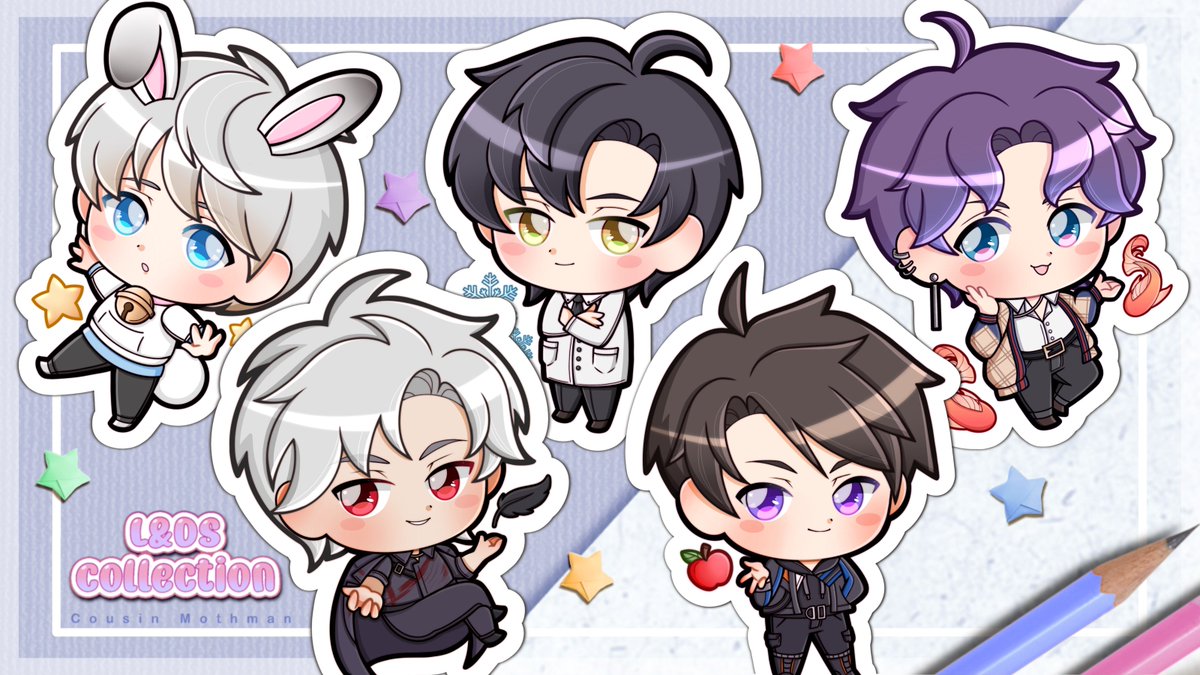 CousinMothman's tweet photo. Just finished up a lil Love and Deepspace sticker collection! 🌌

I had a lot of fun making these 💞 https://t.co/10zMcQOl62