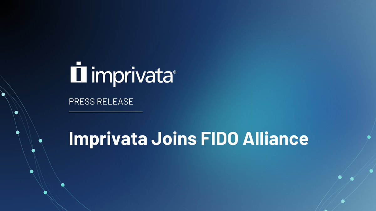 Imprivata's tweet photo. We're thrilled to announce that we've joined the @FIDOAlliance! 📣 This reinforces our commitment to setting industry-leading standards and securing #digital identities. Read more here: 🔗https://t.co/y8Tr0Hp2I2 https://t.co/Sqku99f7at