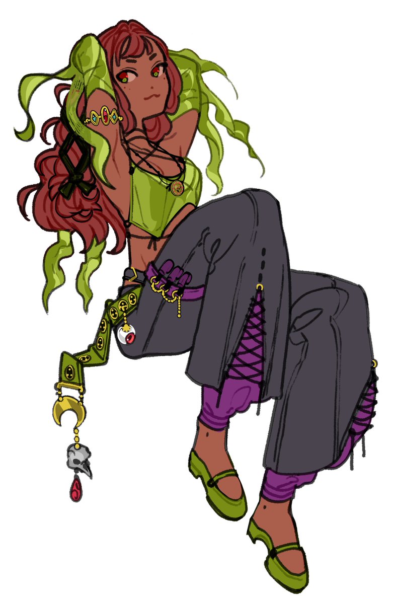 dungeonBGM's tweet photo. another durge outfit, wanted a…… diva necromancer look, with pants https://t.co/Su722bwDCb
