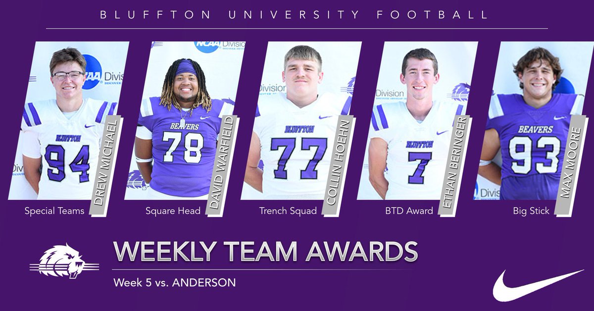 S/O to this Week’s Team Awards from our win over Anderson! #BTD24Seven