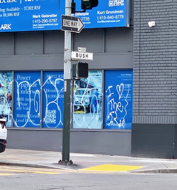 BreedsSf's tweet photo. Constant graffiti on those buildings.....

It IS very sad to see what had become of our once beautiful City and some people think by voting for Breed once again it will change - WHO in their right mind would think that?

#saveSF https://t.co/PSxIxNQLvk