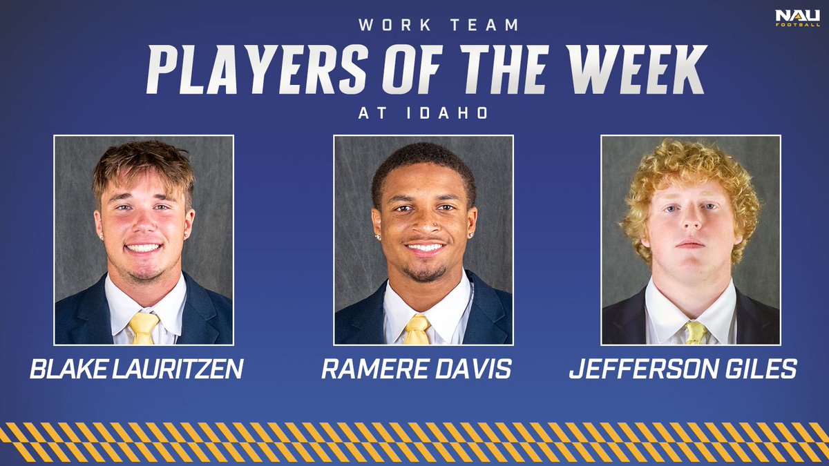 Our Work Team Players of the Week at Idaho 🪓

#RaiseTheFlag | #ALLIN | #BigSkyFB