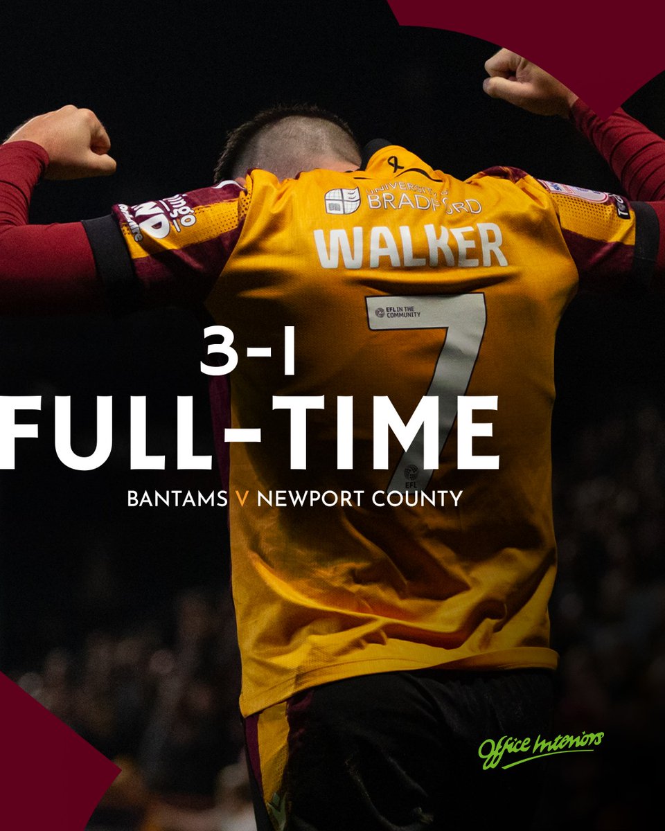 officialbantams's tweet photo. Three points secured! 😁

#BCAFC | #BRAvNEW | @OFFICEINTERIOR5 https://t.co/fByaUbDb1F
